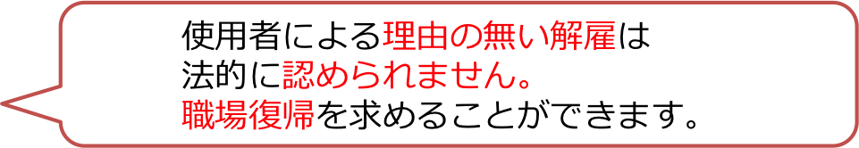 労働契約上の権利を有する地位にあることの確認を求める